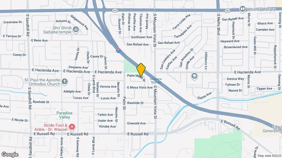 4521 Palm Mesa Dr Map and Location Details