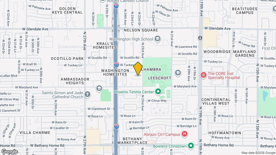 2322 W Sierra Vista Dr, Unit 113 Map and Location Details