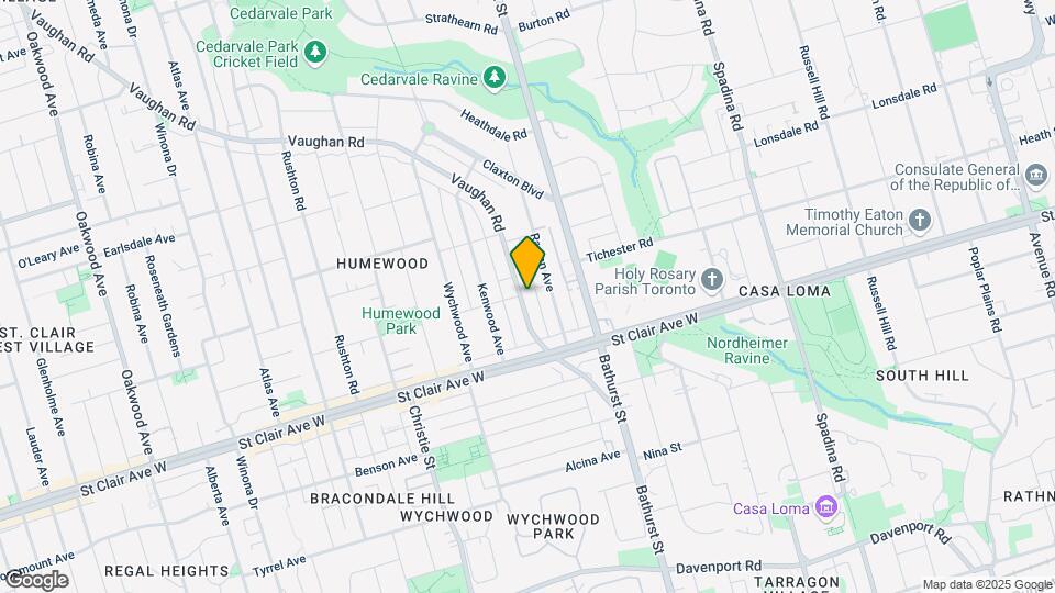 113 Vaughan Rd Map and Location Details