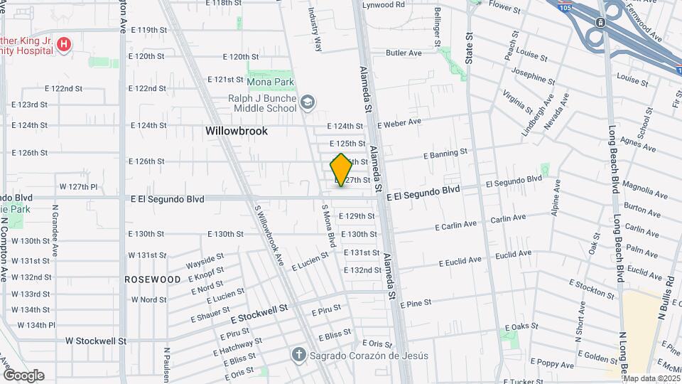 2531 El Segundo Blvd Compton CA Apartments and Nearby Compton