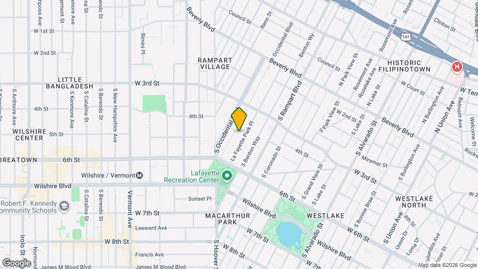 421 S La Fayette Park Plz, Unit #629 Mapa y Detalles de la Ubicación