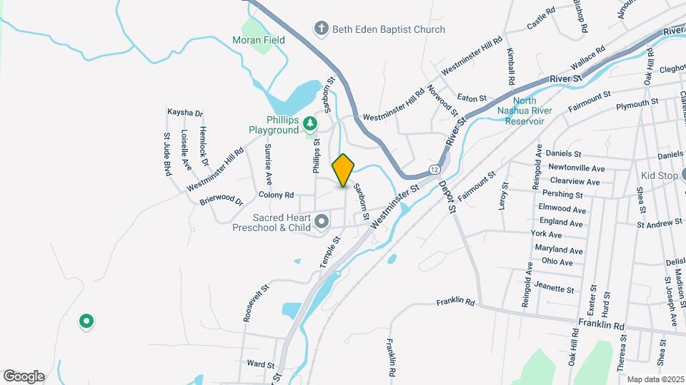 20 Temple St, Unit West Fitchburg Apartment Map and Location Details