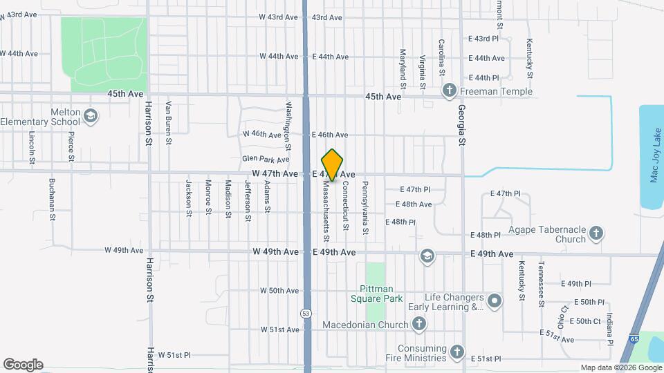 4727 Massachusetts St Map and Location Details