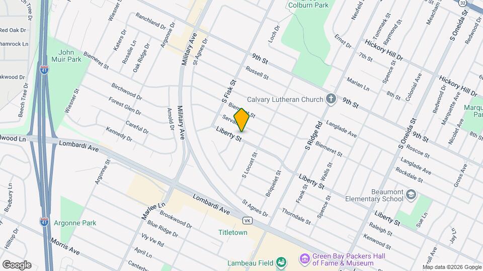 1422 Liberty St Map and Location Details