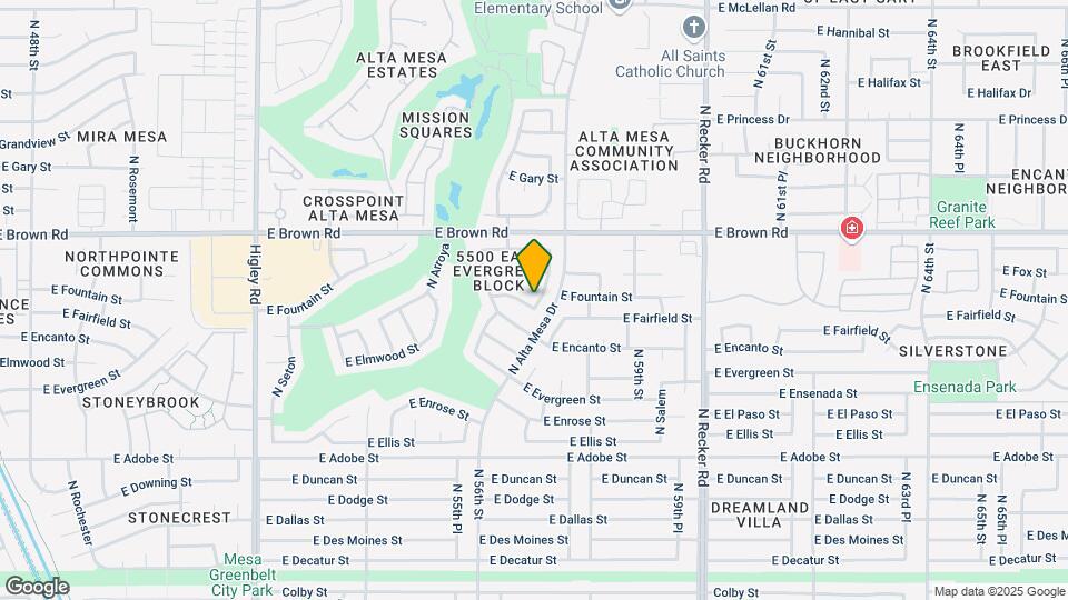 5654 E Fairfield St Map and Location Details