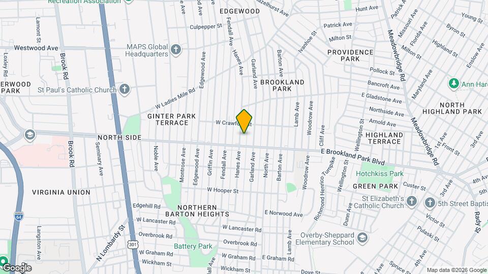 3011 Hanes Ave Map and Location Details