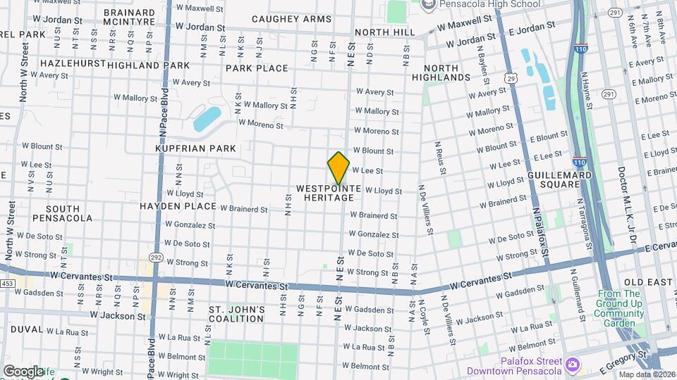 923 W Lloyd St Map and Location Details