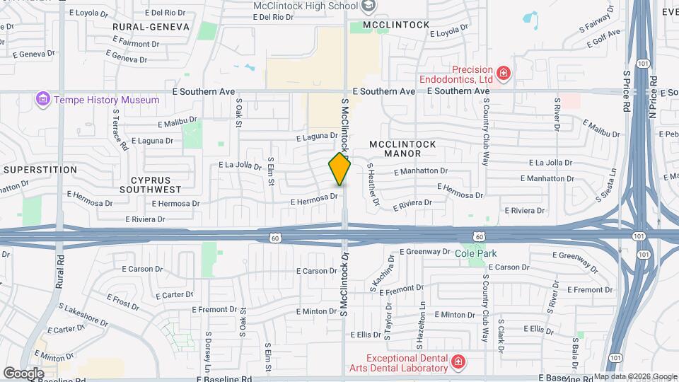 1732 E Hermosa Dr Map and Location Details