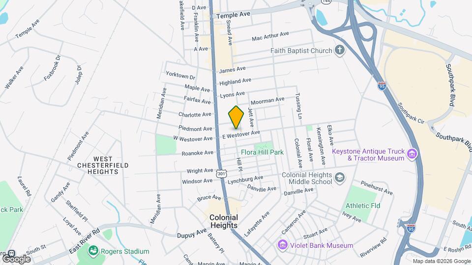 202 E Westover Ave Map and Location Details