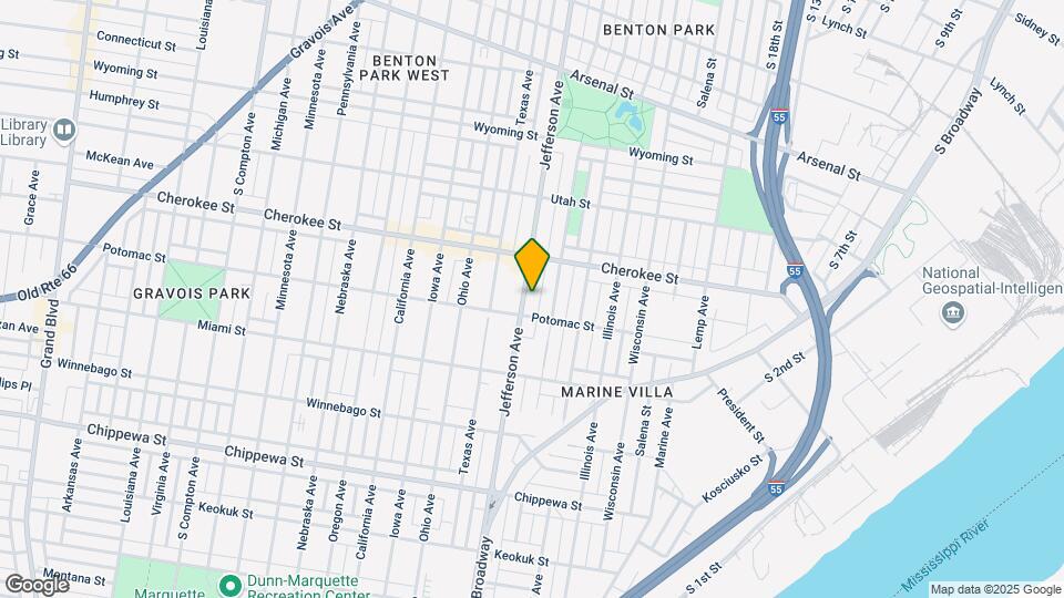 3440 S Jefferson Ave Map and Location Details