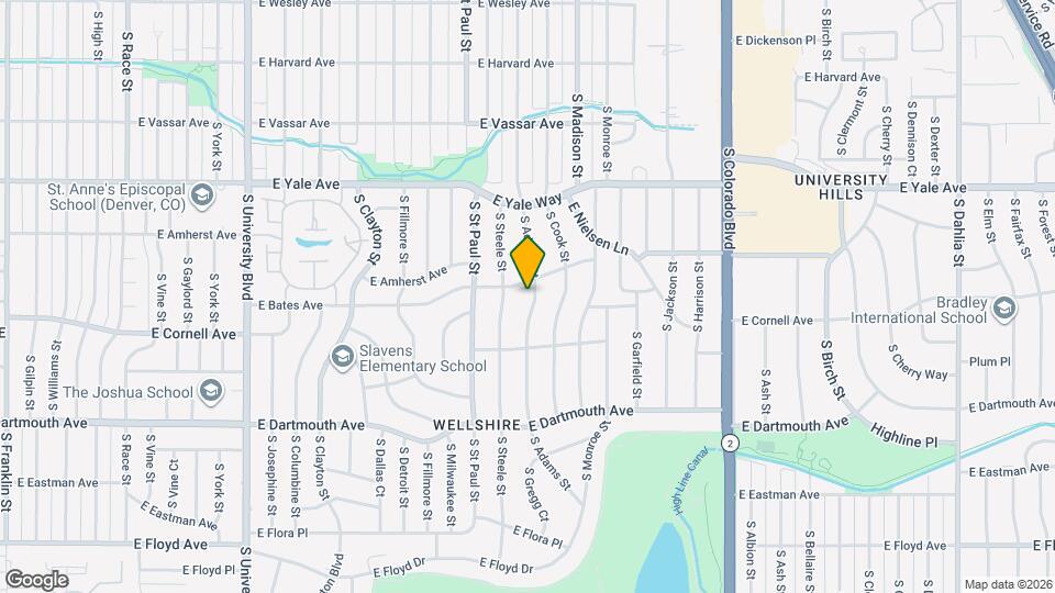 2921 S Adams St Map and Location Details