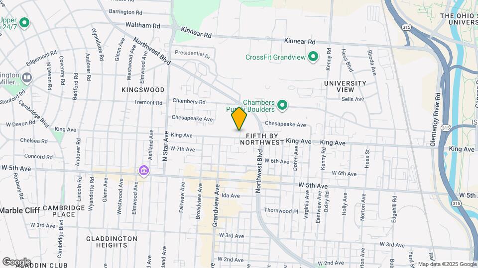 1340 King Ave Map and Location Details