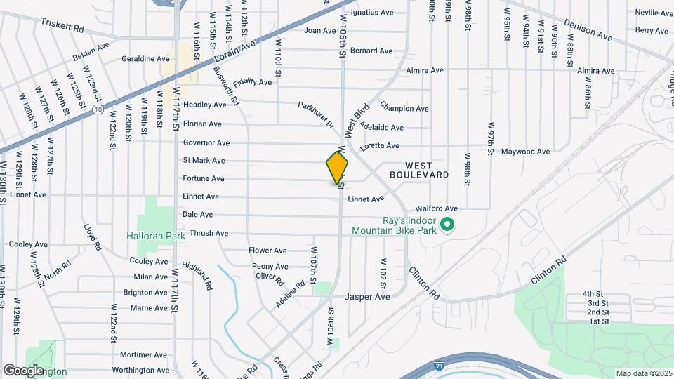 3516 W 105th St Map and Location Details