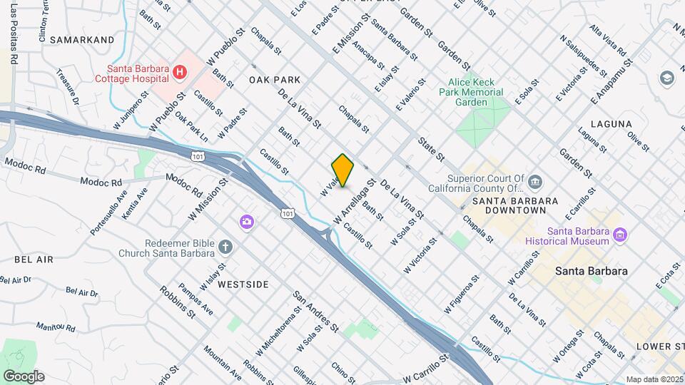 1619 Bath St Map and Location Details