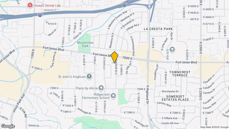 7020 S Brookhill Dr, Unit B Mapa y Detalles de la Ubicación