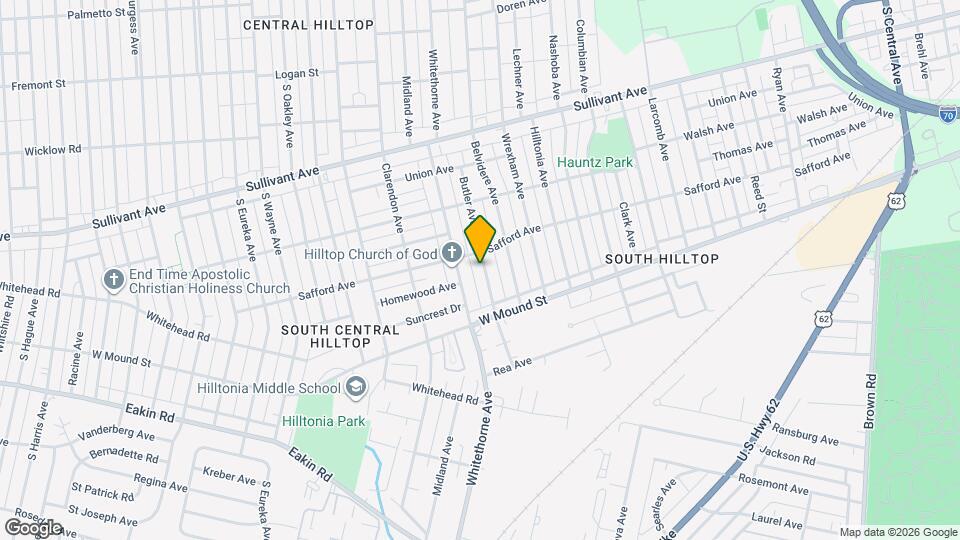 643 Butler Ave Map and Location Details