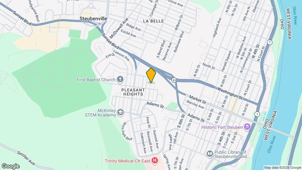 316 Henry Ave Map and Location Details