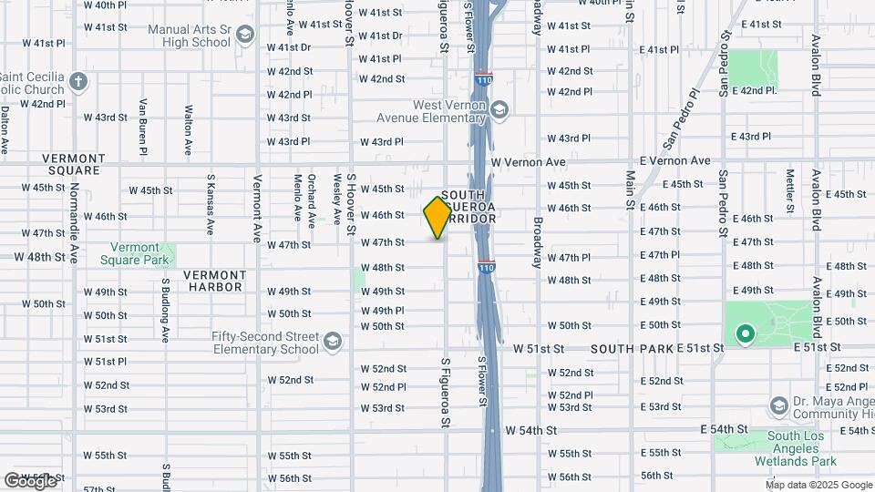 4701 S Figueroa St Map and Location Details