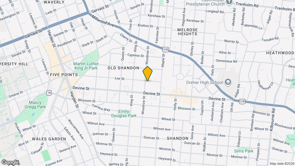 726 Woodrow St Map and Location Details