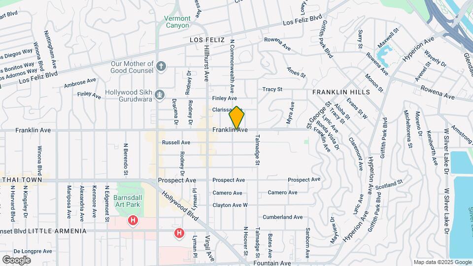 4350 Franklin Ave Map and Location Details