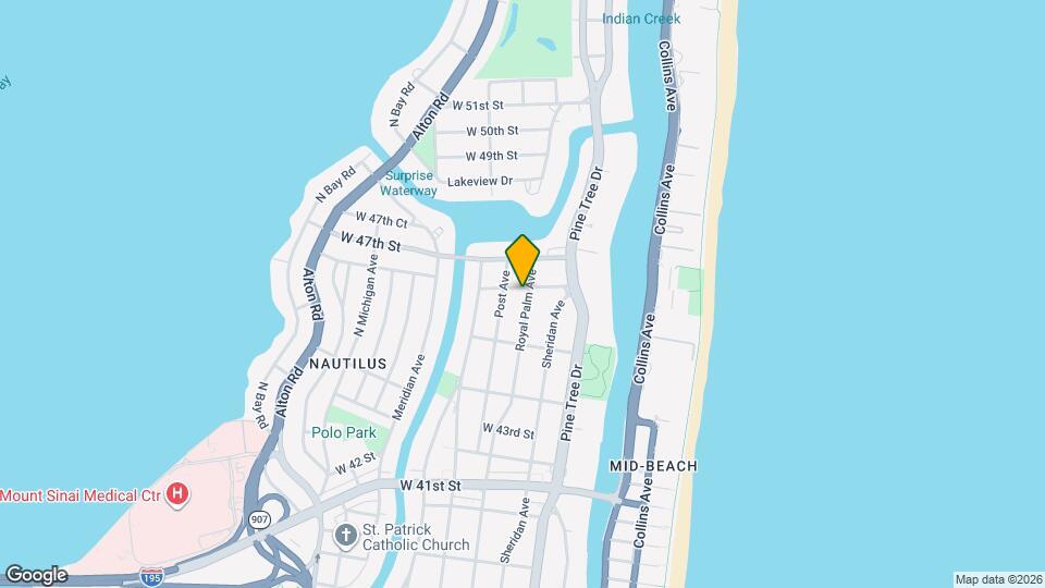 4582 Royal Palm Ave Map and Location Details