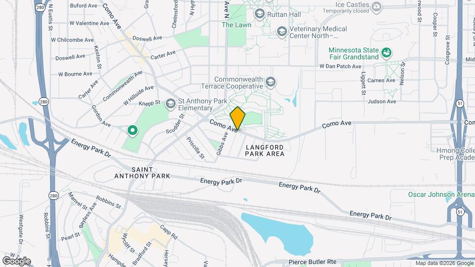 2040 Como Ave, Unit Unit #107 Map and Location Details