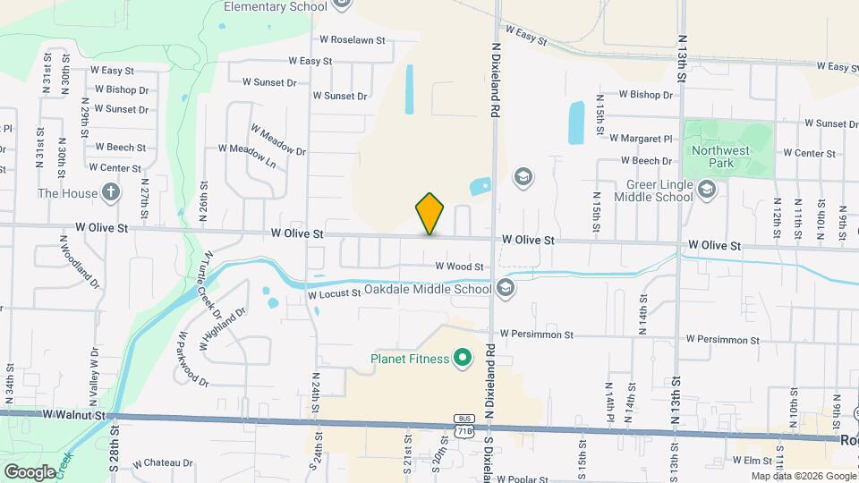 2020 W Olive St Map and Location Details