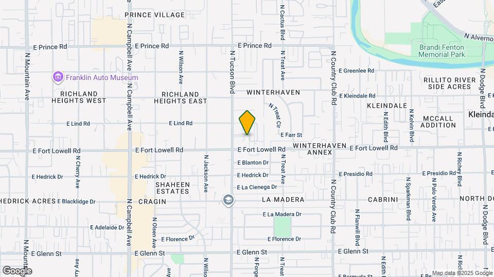 2555 E Fort Lowell Rd Map and Location Details