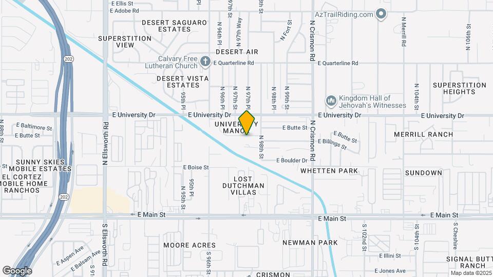 9729 E Butte St Map and Location Details