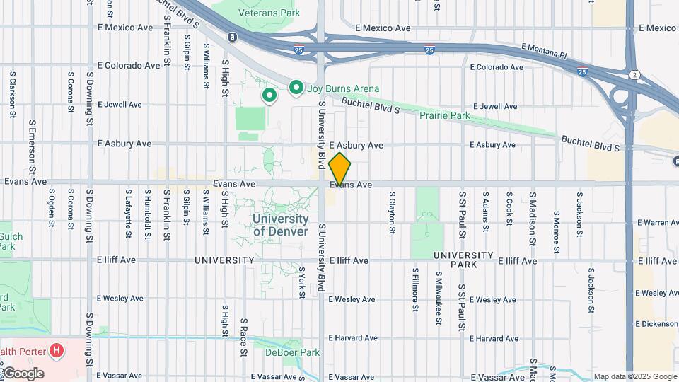 2101 S Josephine St Map and Location Details