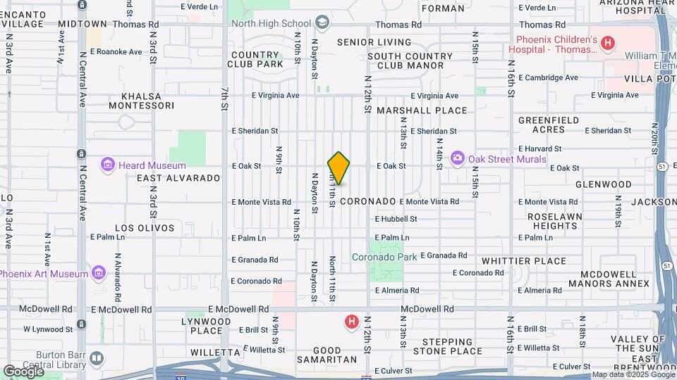 2215 North 11th St Map and Location Details