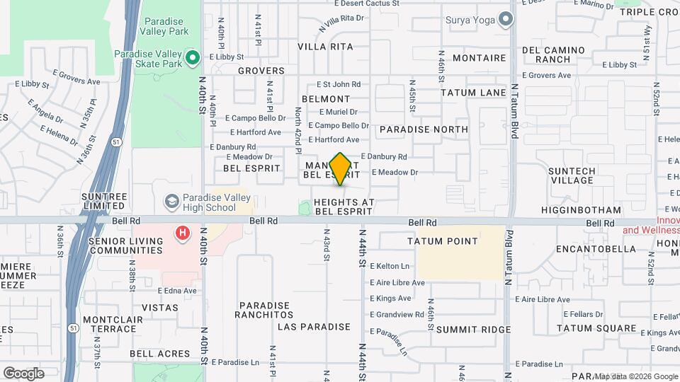 17040 N 43rd Pl Map and Location Details