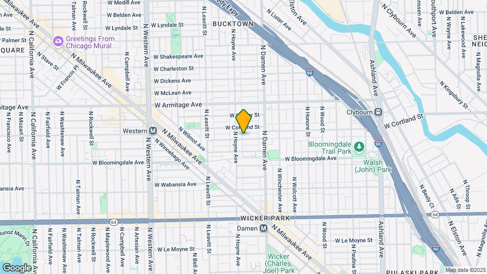 2046 W Moffat St Map and Location Details