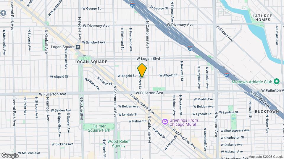 2447 N Mozart St Map and Location Details
