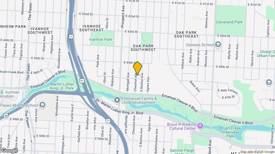 4543 Chestnut Ave Map and Location Details
