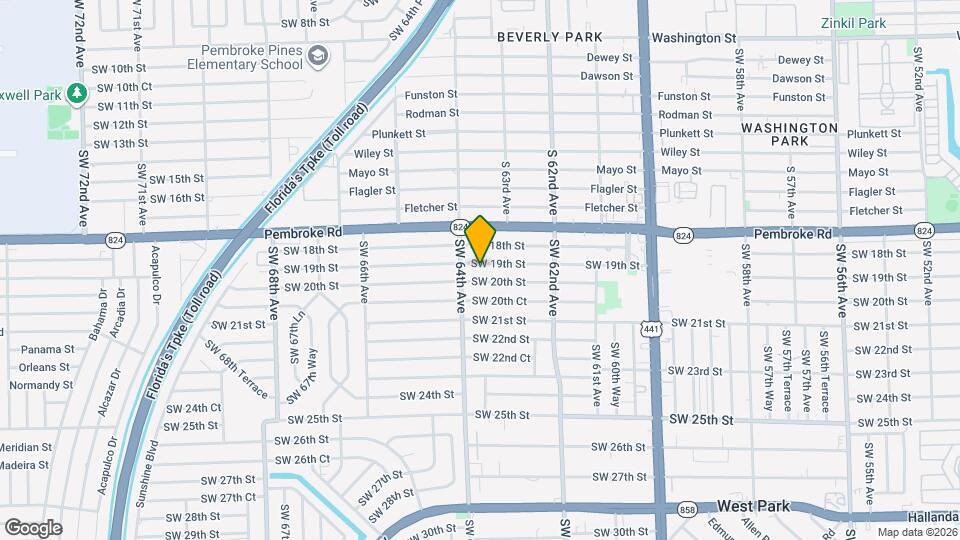 6340 SW 19th St Map and Location Details