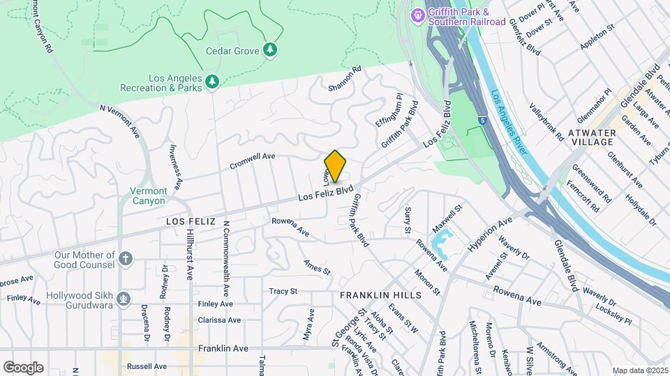 3945 Los Feliz Blvd Map and Location Details