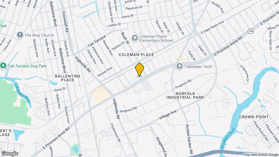 3714 E Princess Anne Rd Map and Location Details