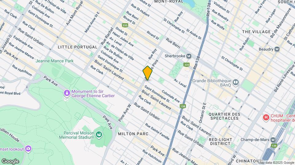 3736 Coloniale Av Map and Location Details