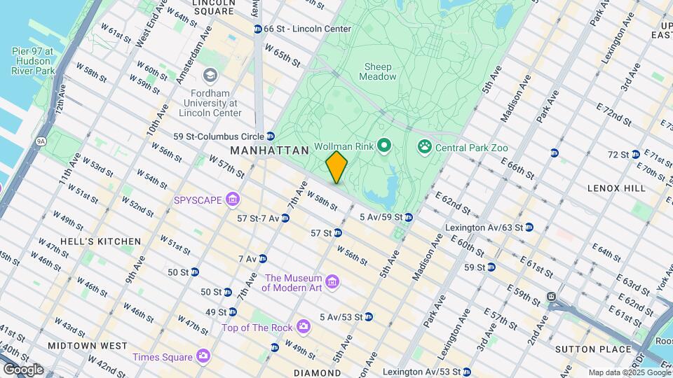 110 Central Park S Map and Location Details