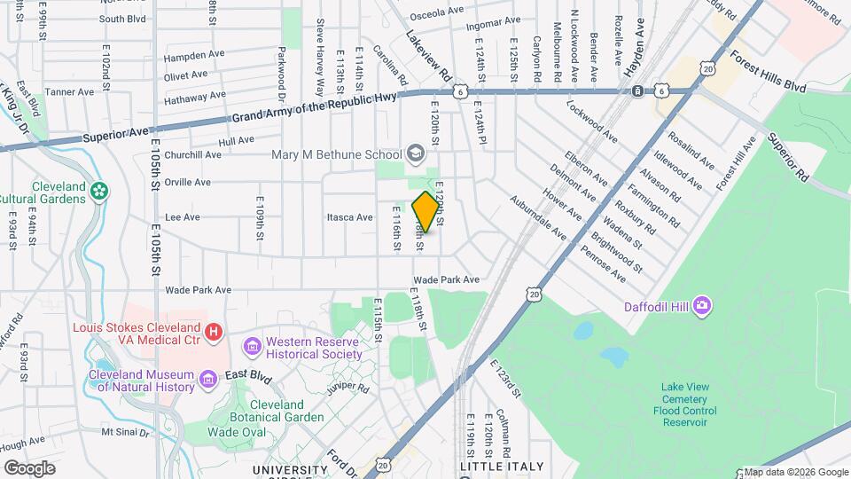 1483 E 118th St Mapa y Detalles de la Ubicación