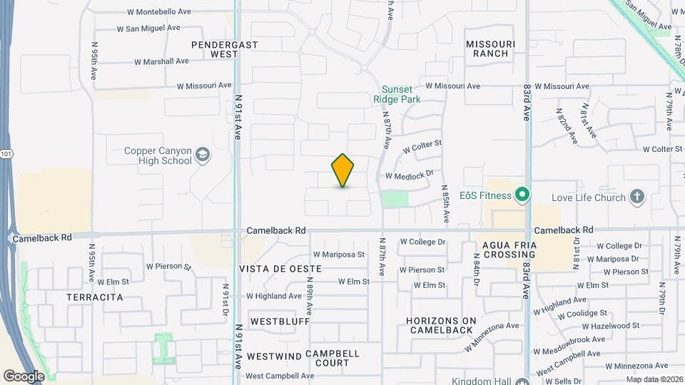 8773 W Medlock Dr Map and Location Details