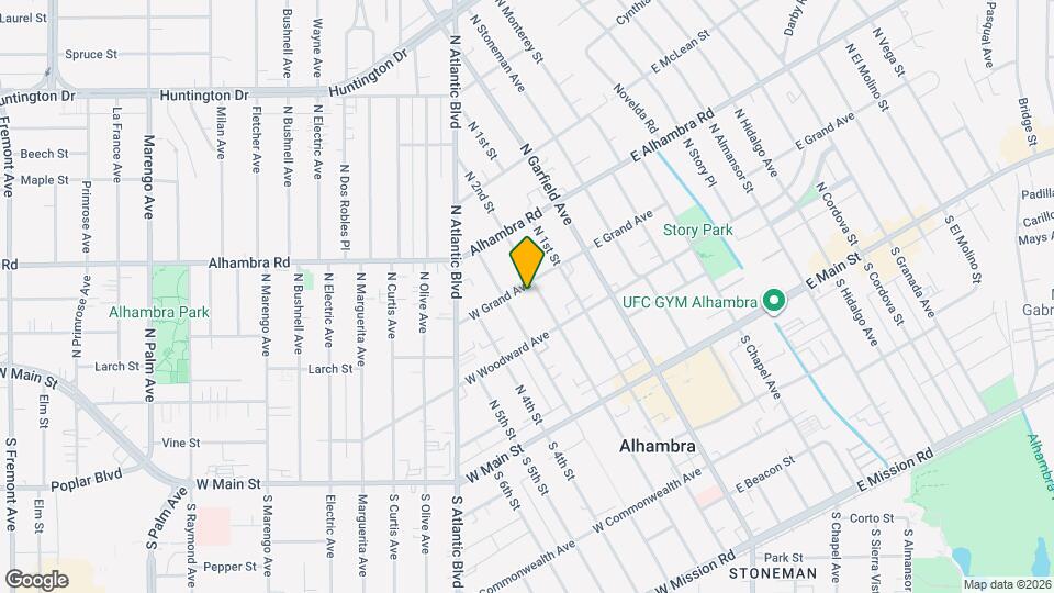 212 W Grand Ave Mapa y Detalles de la Ubicación