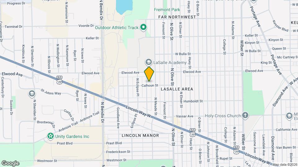 1306 N Kaley St Map and Location Details