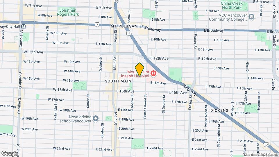 355 E 15th Ave Map and Location Details