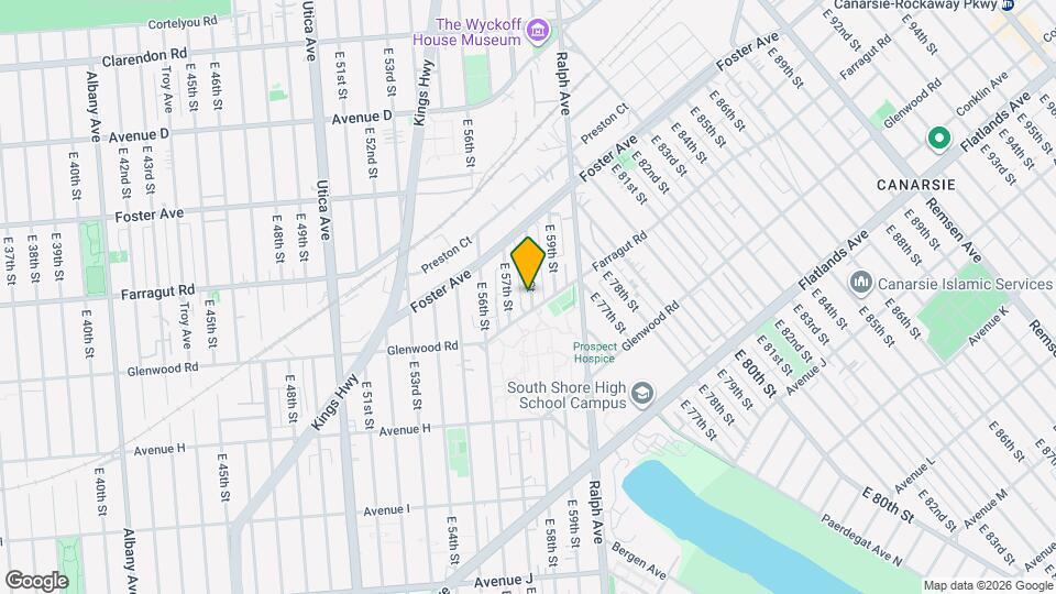 742 E 58th St Map and Location Details