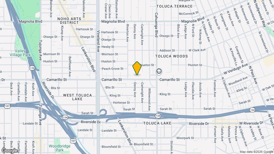 10715 Camarillo St, Unit 201 Map and Location Details