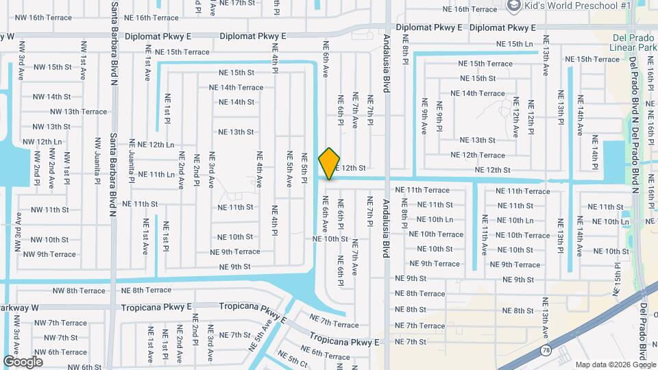 601 NE 11th Terrace Map and Location Details