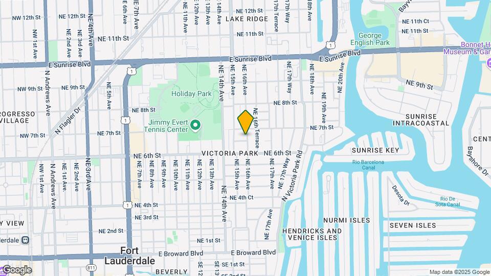 633 NE 16th Ave Map and Location Details