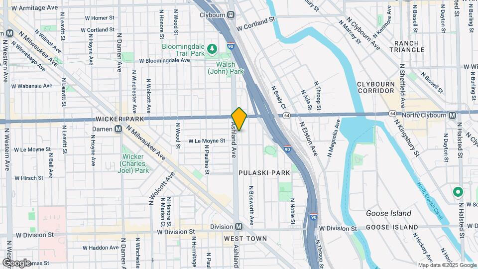 1523 N Ashland Ave Map and Location Details